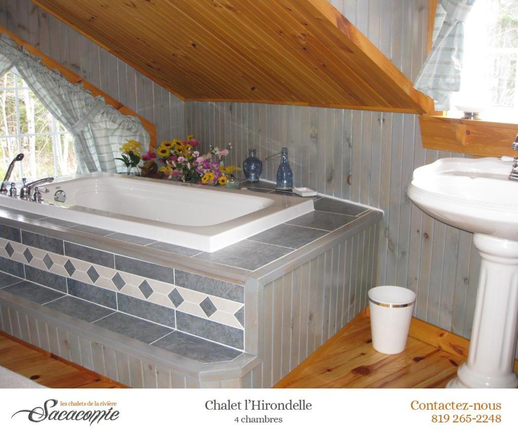 Chalets de la Riviere Sacacomie Villa Saint-Alexis-des-Monts Exterior foto
